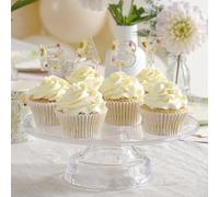 Ginger Ray Décoration de gâteau «bébé» à fleurs pressées en résine, décorations pour cupcakes, réception-cadeau pour bébé, 4 pièces
