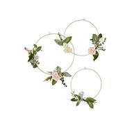 Ginger Ray- for Flowers Foliage Lot de 3, Gold Floral Wedding Hanging Hoops