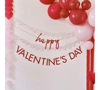 Ginger Ray Guirlande décorative écologique Happy Valentines Rouge