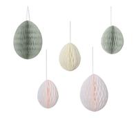 Ginger Ray Honeycomb Hanging Easter Egg Lot de 4 œufs de Pâques pour décoration de la maison, BU-106, Pastels multicolores