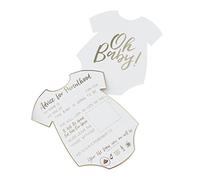 Ginger Ray - Lot de 10 cartes de conseils pour fête prénatale, doré