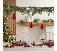 Ginger Ray Lot de 10 décorations de Noël à suspendre en nid d'abeille rouge