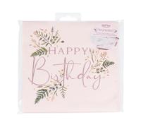 Ginger Ray Lot de 16 serviettes de table en feuille d'or rose