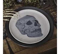 Ginger Ray Lot de 16 serviettes en papier en forme de crâne d'Halloween