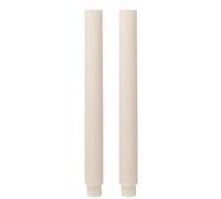 Ginger Ray Lot de 2 bougies de Noël côtelées Ivoire