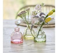 Ginger Ray Lot de 3 vases de Pâques en Verre coloré pour Fleurs, décorations Roses, Jaunes et Vertes
