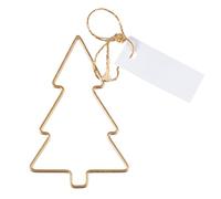 Ginger Ray Lot de 4 porte-noms en forme d'arbre de Noël en fil doré avec étiquettes, RUS-157