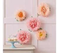 Ginger Ray Lot de 5 fleurs en papier de soie pour décoration de thé de l'après-midi
