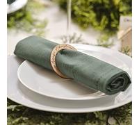 Ginger Ray Lot de 6 Ronds de Serviette en Bois « Merry Christmas »