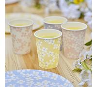 Ginger Ray Lot de 8 gobelets à motif floral Spring Ditsy en papier multicolore