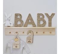 Ginger Ray Panneau de douche en osier pour chambre d'enfant Marron