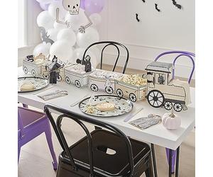 Ginger Ray- Présentoir à Sandwiches et gâteaux avec Personnages Pop-up Décoration de Table, Halloween Ghost Train Treat