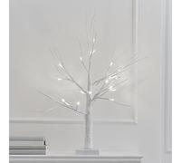 Ginger Ray Sapin de Noël Lumineux Blanc avec lumières LED Décoration de cheminée de Table 40 cm