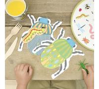 Ginger Ray Serviettes de table en papier pliables en forme d'insecte rampant effrayant, vaisselle d'anniversaire pour enfants, paquet de 8