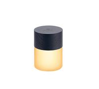 Gingko Design Veilleuse Lemelia RVB à 7 couleurs changeantes, 6 cm de haut, batterie longue durée de vie, chargement USB, 2 modes d'éclairage, bois certifié FSC (noir) G026