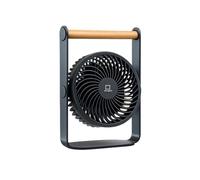 Gingko Lyra Ventilateur portable - Ventilateur de bureau rechargeable par USB avec poignée en bois, réglable à 360°, ventilateur de refroidissement silencieux, 3 vitesses + mode vent naturel pour la