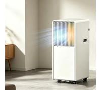 GIOFEOIK Climatiseur Portable 4-en-1, Unité Inverter Rafraîchissement Chauffage Déshumidification, Panneau Intelligent, Filtre Anti-Poussière & roulettes 360° Usage Dome, Q5