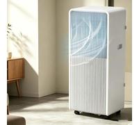 GIOFEOIK Climatiseur Portable 4-en-1, Unité Inverter Rafraîchissement Chauffage Déshumidification, Panneau Intelligent, Filtre Anti-Poussière & roulettes 360° Usage Dome, Q1