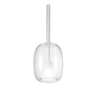 Gioia Suspension En Verre Pirex Finition Cristal Raccord G9 33W Ip20 - Groupe Rossini - Lampe Design Ovale Sablée