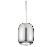 Gioia Suspension En Verre Pirex Shaded Chrome Raccordement E14 60W Ip20 - Groupe Rossini - Lampe Design Ovale Sablée