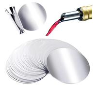 GIONAR 100 Pièces Stop Goutte Vin, Bec Verseur Vin Réutilisables En Aluminium, Coupe Goutte pour Bouteillevin, Stop Gouttes Pour Restaurants, Hôtels, Bars, Clubs (Argent)