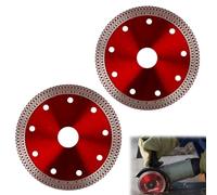 GIONAR Lot de 2 disques de coupe diamant de 115 mm pour meuleuse d'angle - Super fin à séchage rapide / coupe humide pour porcelaine, granit, marbre, béton, pierre céramique, meuleuse d'angle, lame de