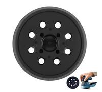 GIONAR Plateau Ponceuse pour Bosch PEX 300/400 AE, Plateau de Poncage 125mm, 8 Trous avec Hook et Loop, Compatible avec Ponceuse Bosch (Noir)