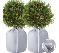 GIONAR Protection thermique pour pots 70x65cm Set de 2 sacs de protection contre le gel pour plantes en pot