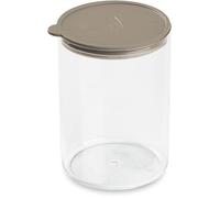 Giostyle Titre Conteneur alimentaire pour garde-manger rond M | Taupe | 1,2 L | Fabriqué en Italie | Couvercle hermétique | Ligne avec.Tengo
