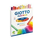 GIOTTO Olio Maxi - Etui 24 pastels à l'huile, Assortiment