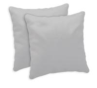 Giovanni Dolcinotti | Lot de 2 taies d'oreiller pour canapé 50 x 50 cm - Housses de Coussin décoratives - 100% Coton Effet Soie - Housses avec Fermeture éclair dissimulée - Gris Perle - Modèle