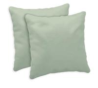 Giovanni Dolcinotti MADE IN ITALY Lot de 2 taies d'oreiller, canapé, 50 x 50 cm, Housses de Coussin décoratives, 100% Coton, Effet Soie, Housses avec Fermeture éclair cachée, Bambou, modèle Atlanta