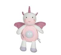 GIPSY TOYS - PELUCHE VEILLEUSE LICORNE - GAMME BAMBOO - LUMIERES DOUCES ET APAISANTES - 1ER ÂGE - IDEE CADEAU NAISSANCE BEBE - FILLE ET GARCON - 13 CM - ROSE ET BLANC