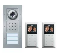 Gira 049546 Pack vidéo 2TN alu Maison bifamiliale Pack vidéo