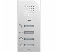 GIRA 125003. technique de transmission : sans fil, plage de température en fonctionnement : 0 - 50 °C. Couleur du produit : blanc, matériau du boîtier : acier inoxydable. Alimentation de l'unité intér