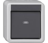 Gira 1V 1PT IP44 KNX Bouton de commande monopoint gris - 515130
