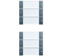 Gira 213628 System 55 Jeu de manettes sextuple avec zone d'inscription Transparent/anthracite