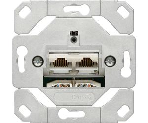 GIRA 245200 Steckdose 2 x RJ-45 Metallisch (245200)