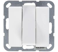 Gira 284403 Bouton-Poussoir Triple Contact unipolaire Système 55 Blanc