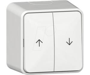 GIRA 3158 13 - Bouton pour store 10 AX 250 V~ avec plaque de montage