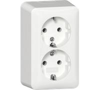 GIRA 4780 13 - Prise double à contact de protection 16 A / 250 V~ avec plaque d