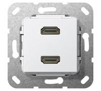 GIRA 4846929. Buchsen-Typ: 2 x HDMI. Produktfarbe: Weiß (4846929)