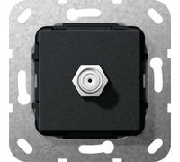 GIRA 565010. Buchsen-Typ: SAT. Produktfarbe: Aluminium, Schwarz (565010)