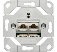 GIRA 245200 Steckdose 2 x RJ-45 Metallisch (245200)
