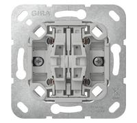 Gira Bouton-poussoir à bascule 4fS Insert 314700, Bouton + interrupteur, Gris, Argent