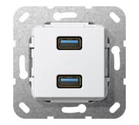 Gira Gira Adaptateur USB 3.0 A 2 ports rws Gender Changer 568403 Quantité:1