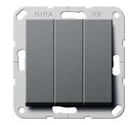 Gira Gira Bouton-poussoir 3 fois anthracite 1 pôle contact fermé 284428 Quantité:1