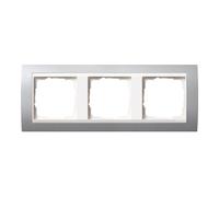 GIRA 0213326 Wandplatte/Schalterabdeckung Aluminium - Weiß (0213326)