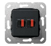 Gira Gira Connecteur haut-parleur 2 voies noir mat 569310 Quantité:1