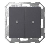 Gira Gira Interrupteur à bascule KNX 2 fois Anthracite 517328 Quantité:1